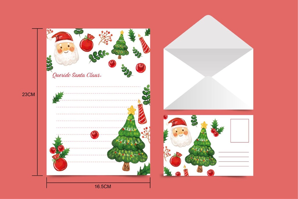Carta de Santa Claus - Etiquetas de regalos navideños