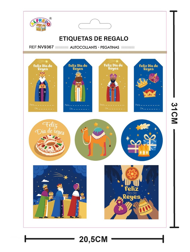 Etiquetas de regalo navidad Reyes Magos - Etiquetas de regalos navideños