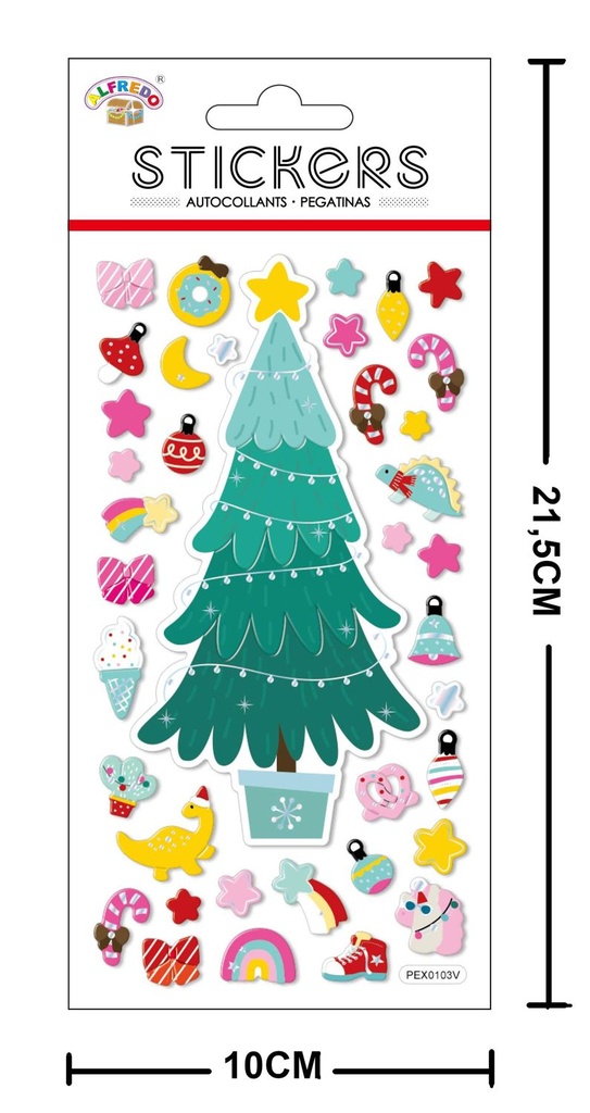 Stickers navidad 10x21.5 cm - Etiquetas de regalo navideñas