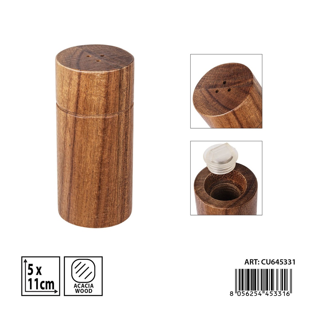 Salero de madera 5x11cm - Utensilios de cocina y accesorios