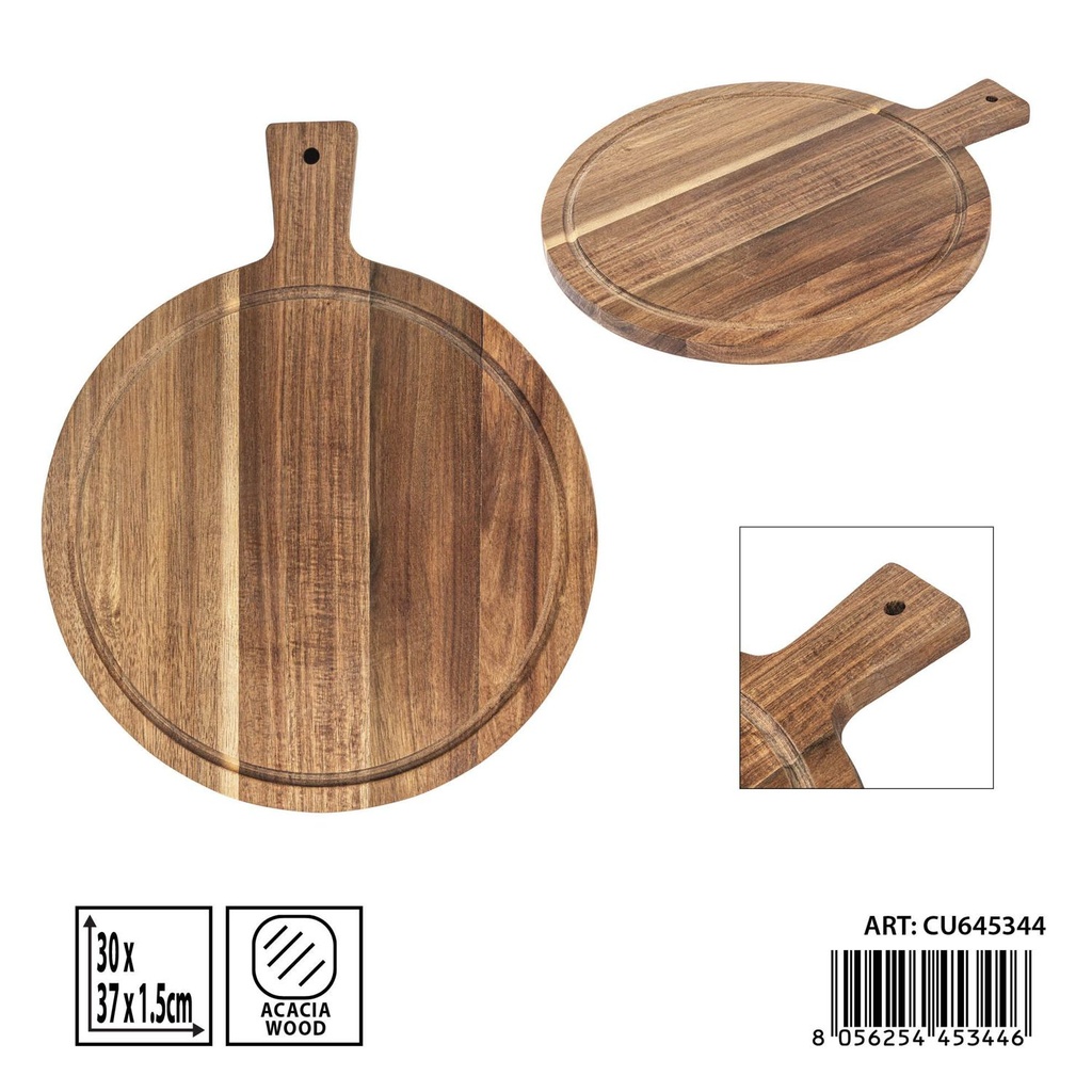 Tabla de cortar de madera de acacia 37x30x1.5 cm - Accesorios de cocina