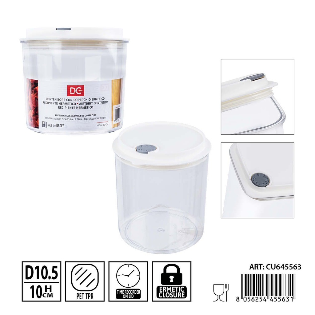 Recipiente hermético transparente 850 ml 10.5x15 cm - Accesorios de cocina