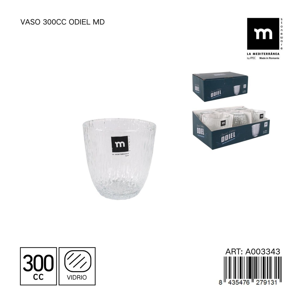 Vaso 300cc Odiel MD - Vaso clásico para cualquier bebida