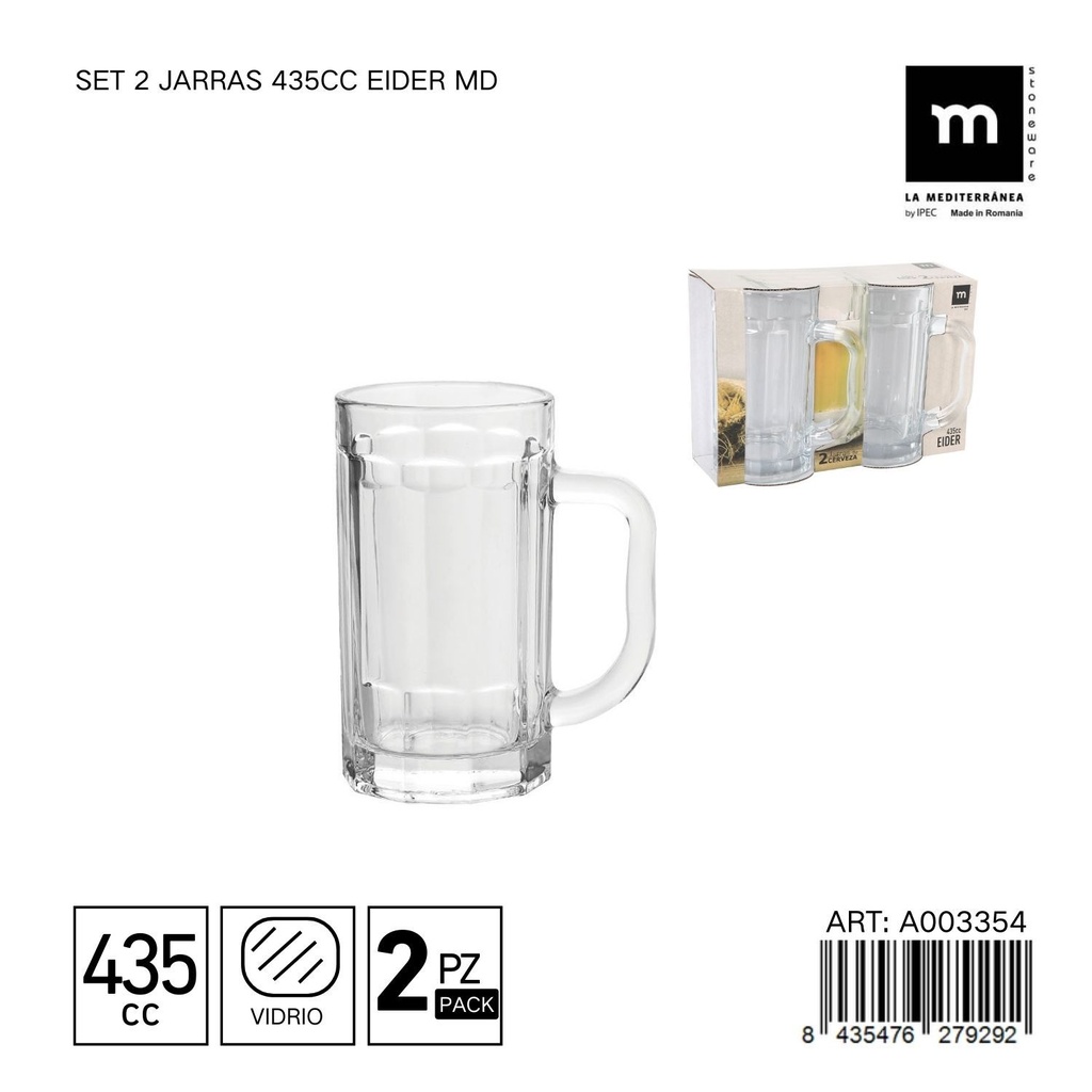 Set de 2 jarras 435cc Eider MD - Jarras para compartir