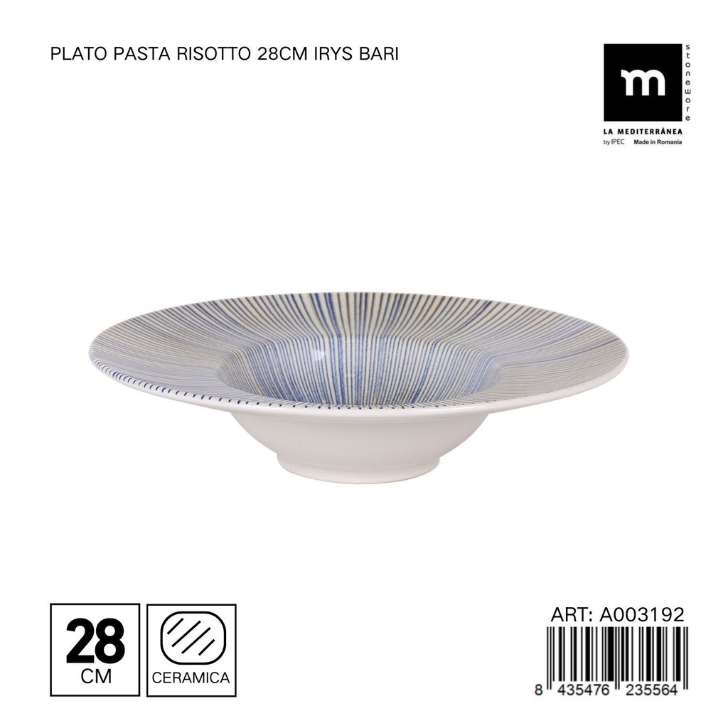 Plato de pasta risotto 28 cm IRYS Bari - Vajilla única para la mesa