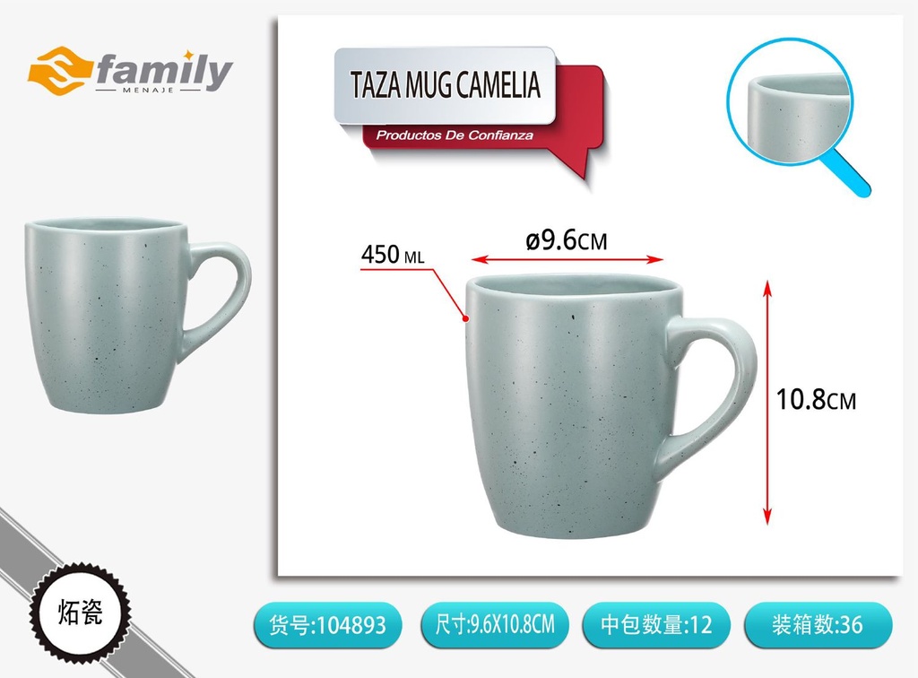 Taza mug verde mate de forma irregular 9.6*10.8 cm 450ml - Cerámica y vajilla