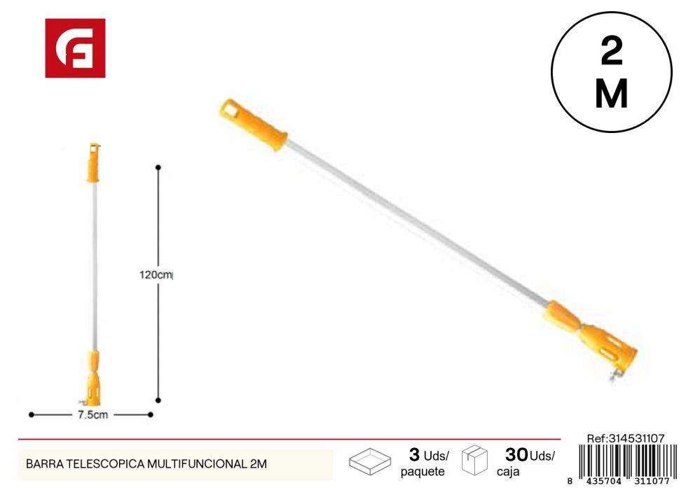 Pistola de clavos barra telescópica multifuncional 2m - Herramientas de jardín
