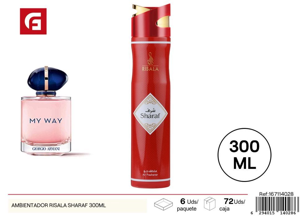 Ambientador Risala Sharaf 300 ml - Aromatizantes de ambiente