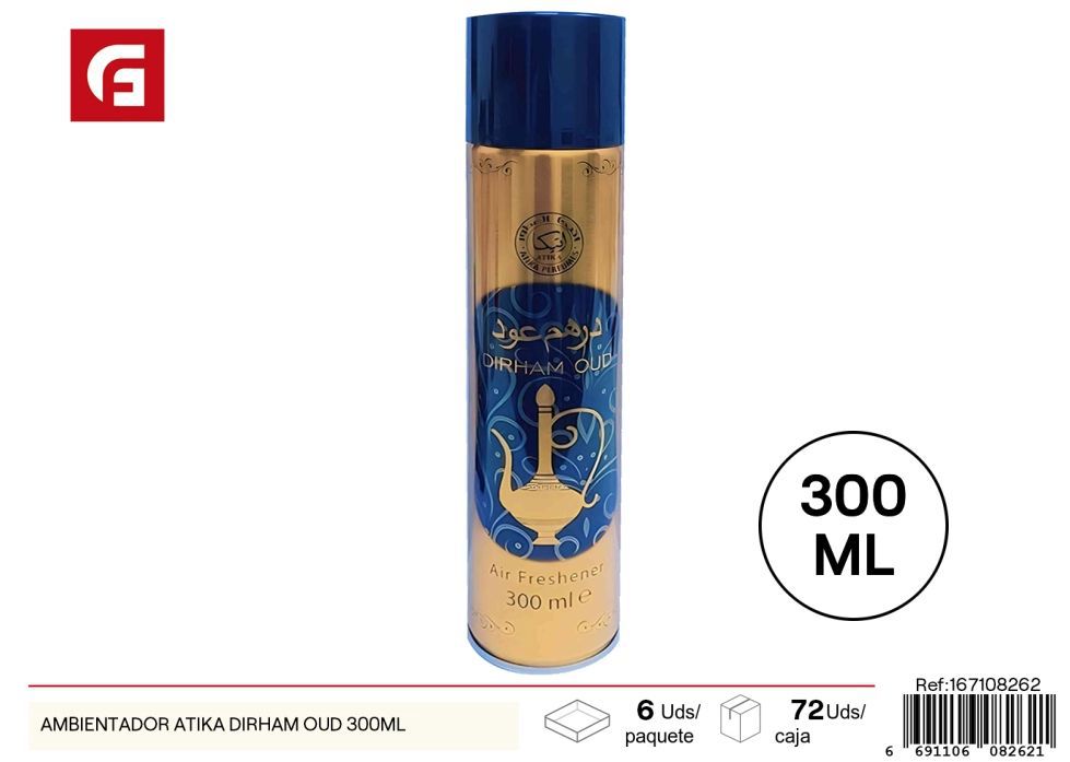  Ambientador Atika Dirham Oud 300ml - Aromatizantes para el hogar