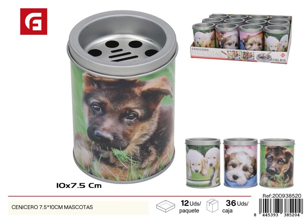 Cenicero de acero inoxidable 7.5*10 cm - Artículos de fumador y accesorios