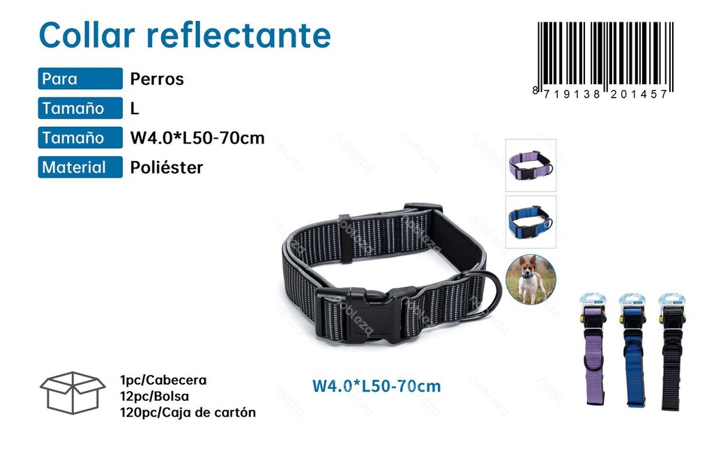 Collar reflectante para mascotas - Accesorios de seguridad para mascotas 