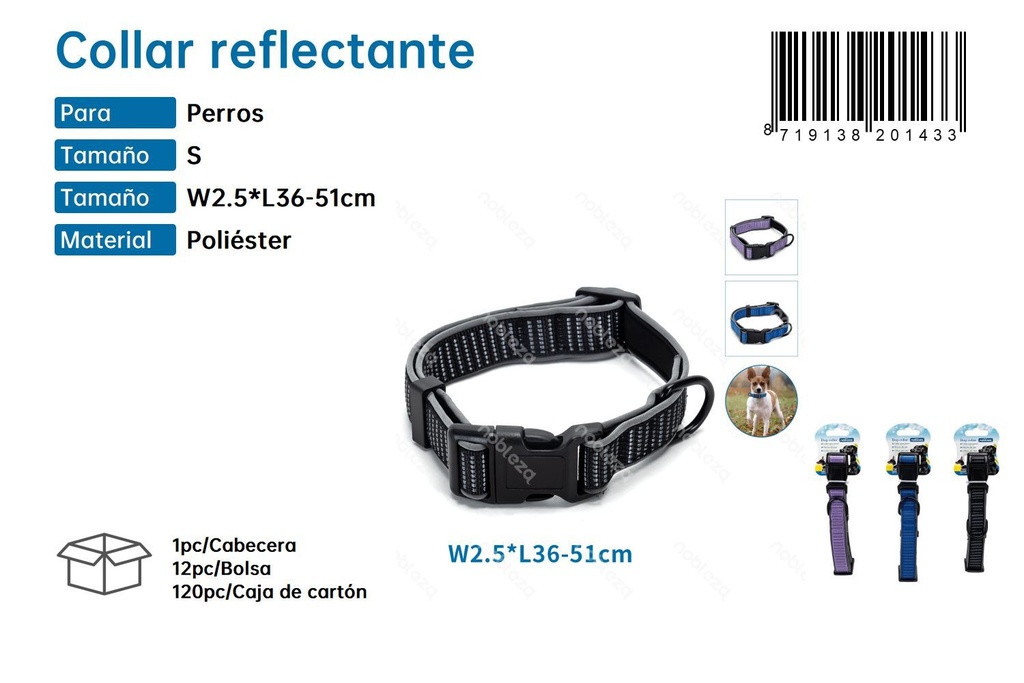 Collar reflectante para mascotas - Seguridad vital para pasear mascotas 