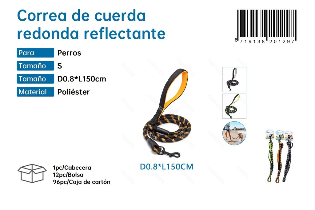 Corrrea de cuerda redonda reflectante - Accesorios para mascotas