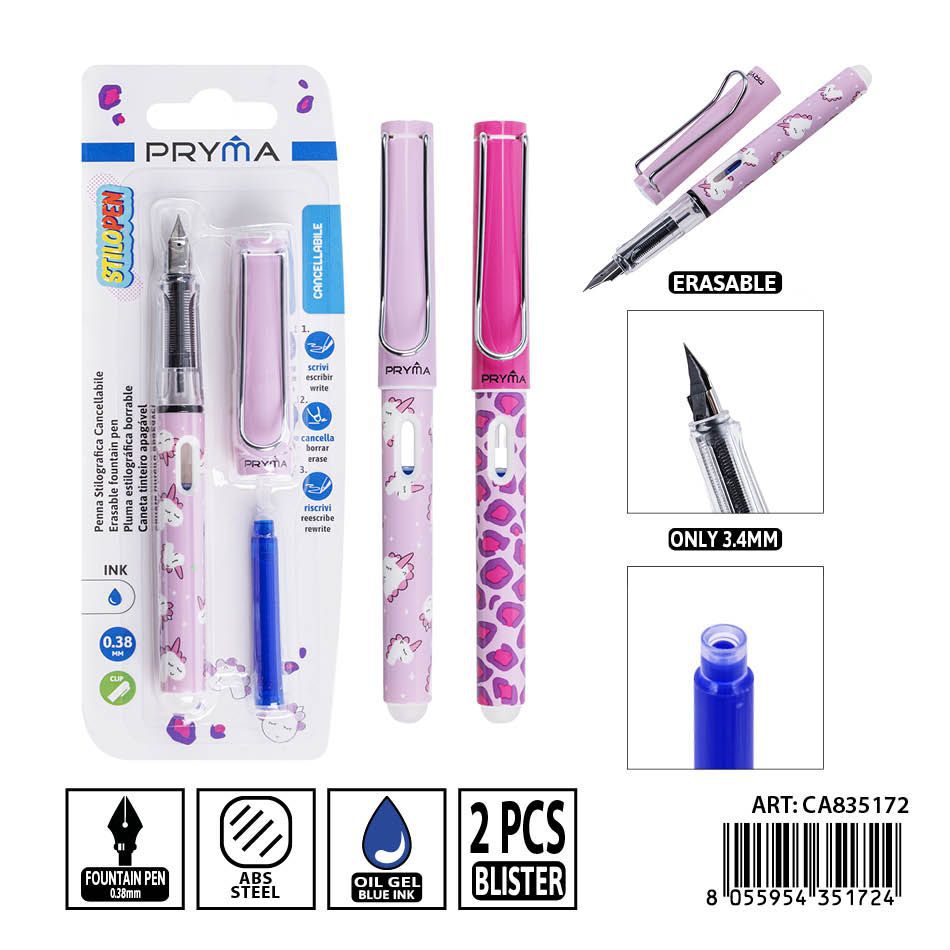 Pluma borrable PRYMA de 14 cm con punta EF - Herramientas de escritura