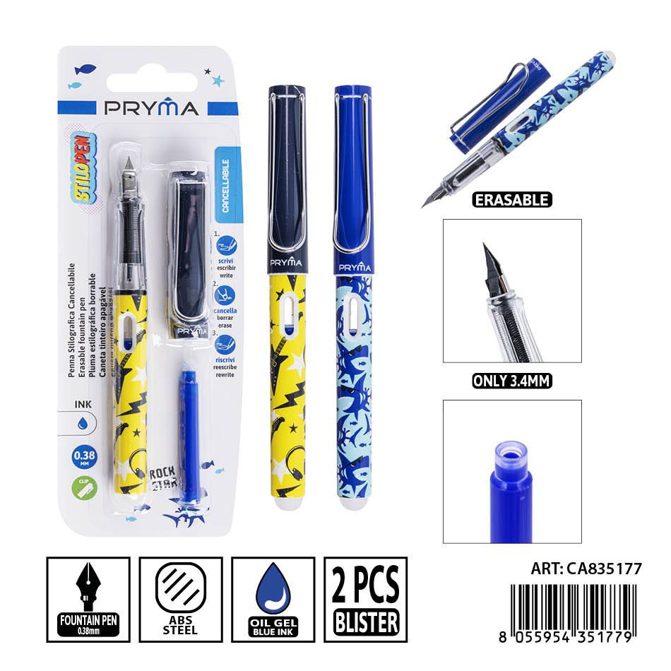 Pluma borrable PRYMA de 14 cm con punta EF - Herramientas de escritura