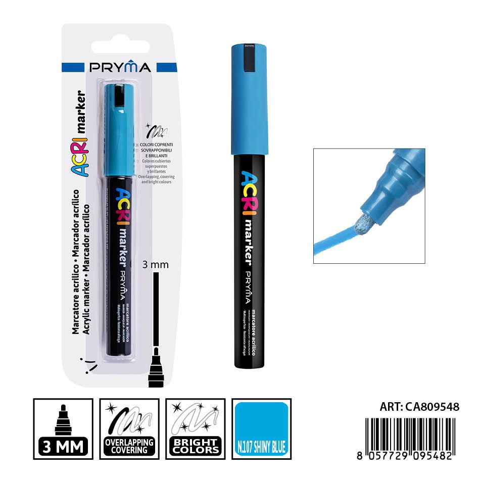 Marcador acrílico PRYMA de 3 mm color azul brillante - Herramientas artísticas