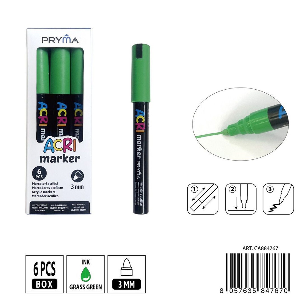 Rotulador acrílico PRYMA de 3 mm - Herramientas artísticas