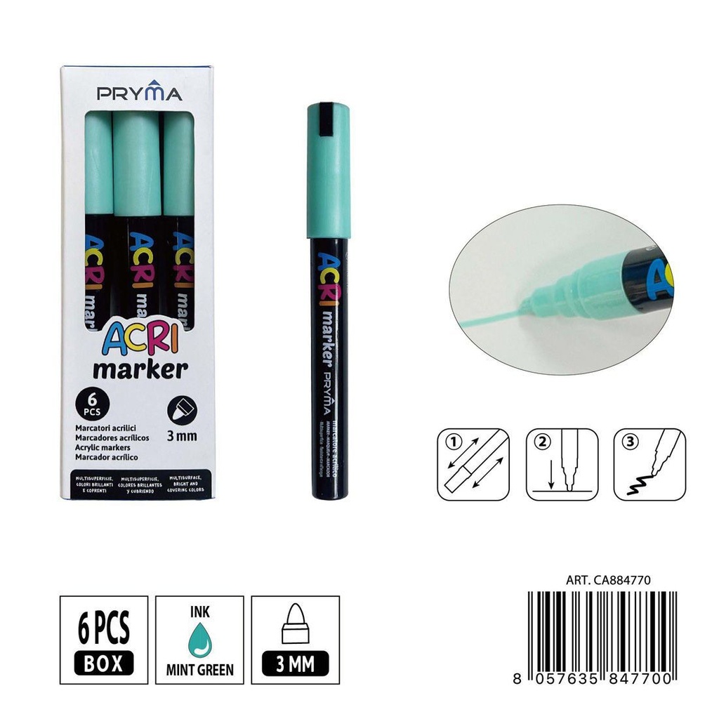 Rotulador acrílico PRYMA de 3 mm - Herramientas artísticas