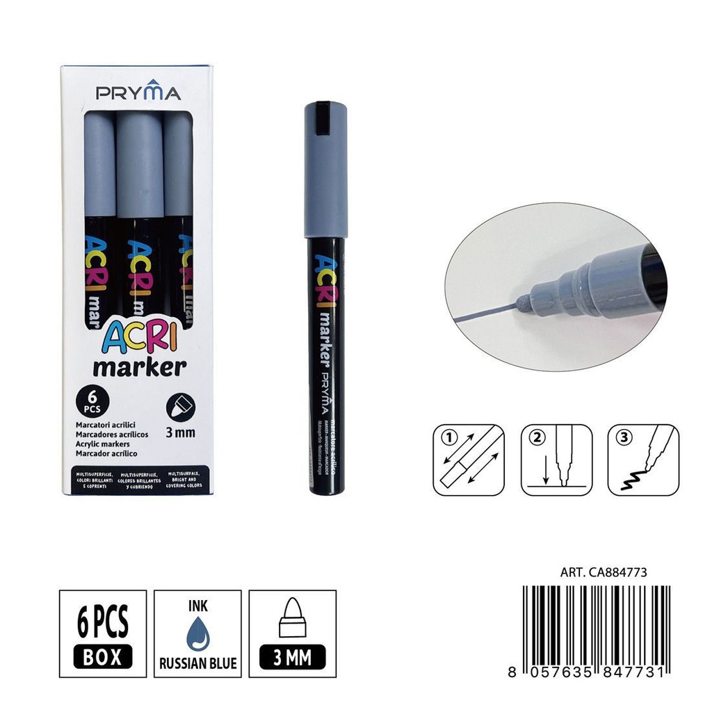 Rotulador acrílico PRYMA de 3 mm - Herramientas artísticas