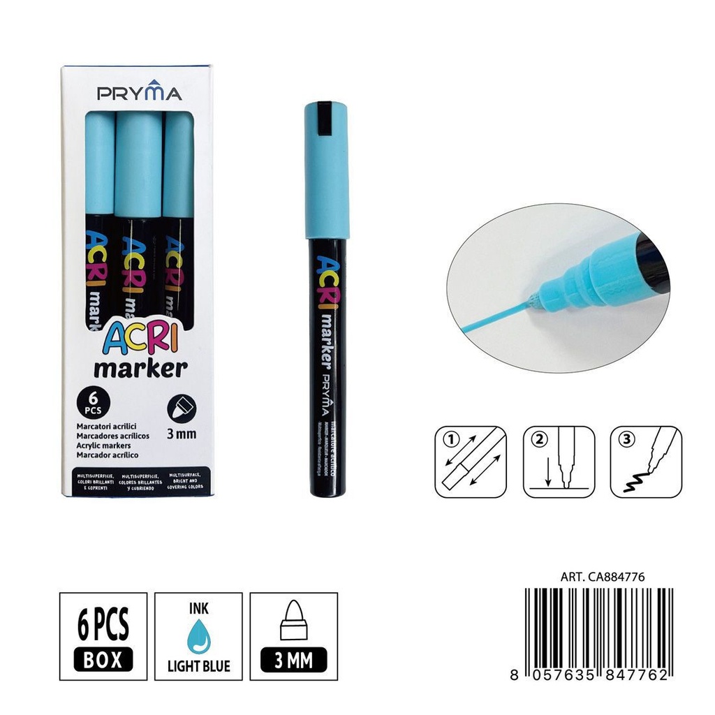 Rotulador acrílico PRYMA de 3 mm - Herramientas artísticas