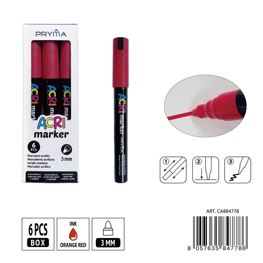Rotulador acrílico PRYMA de 3 mm - Herramientas artísticas