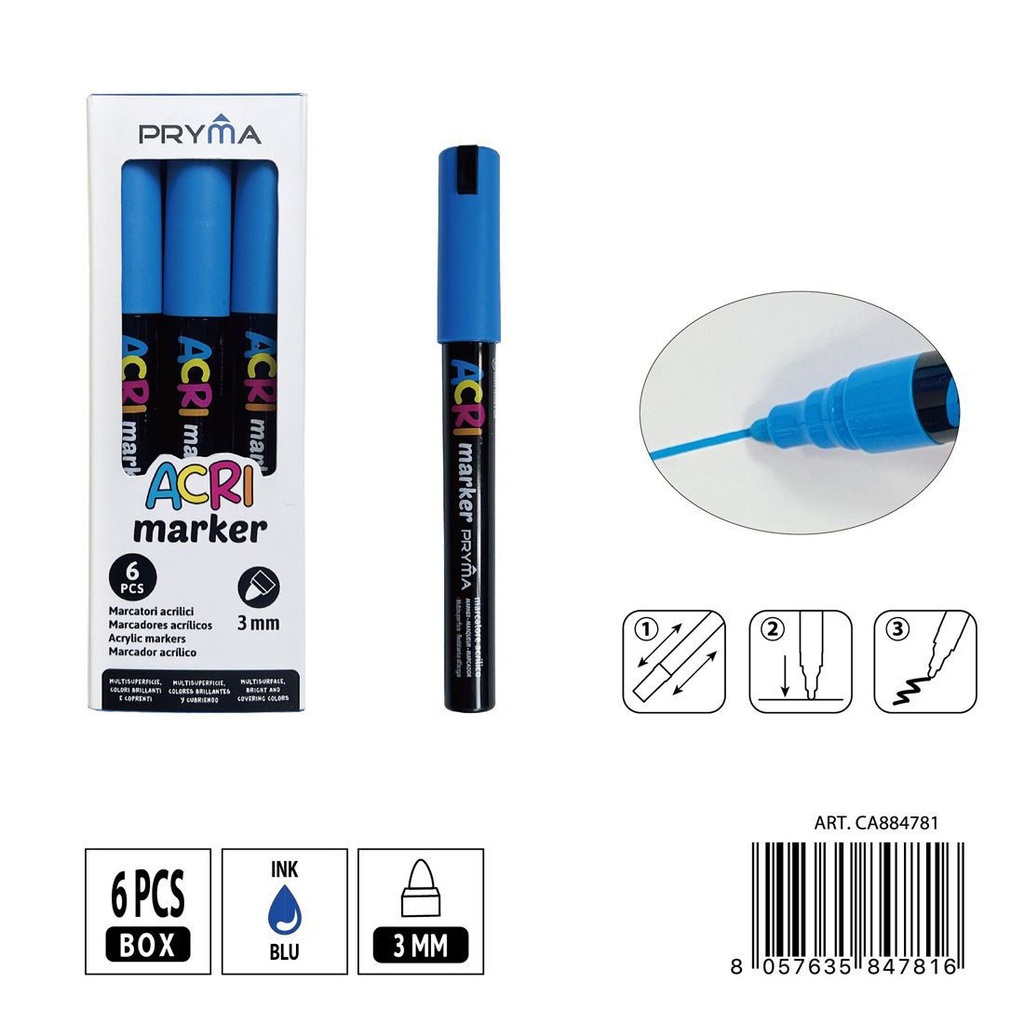 Rotulador acrílico PRYMA de 3 mm - Herramientas artísticas
