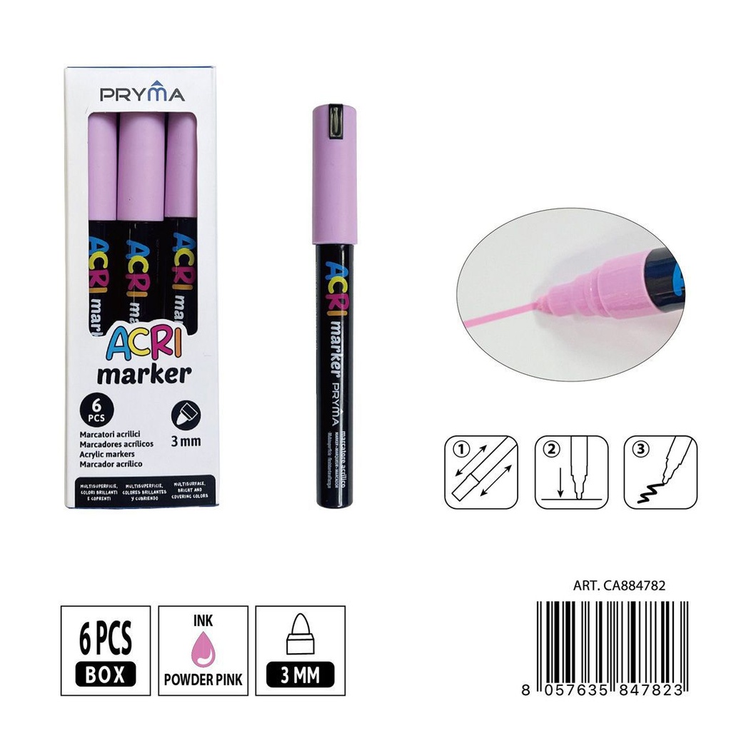 Rotulador acrílico PRYMA de 3 mm - Herramientas artísticas