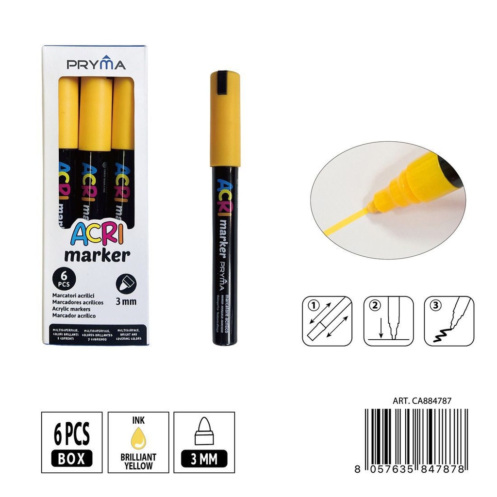 Rotulador acrílico PRYMA de 3 mm - Herramientas artísticas