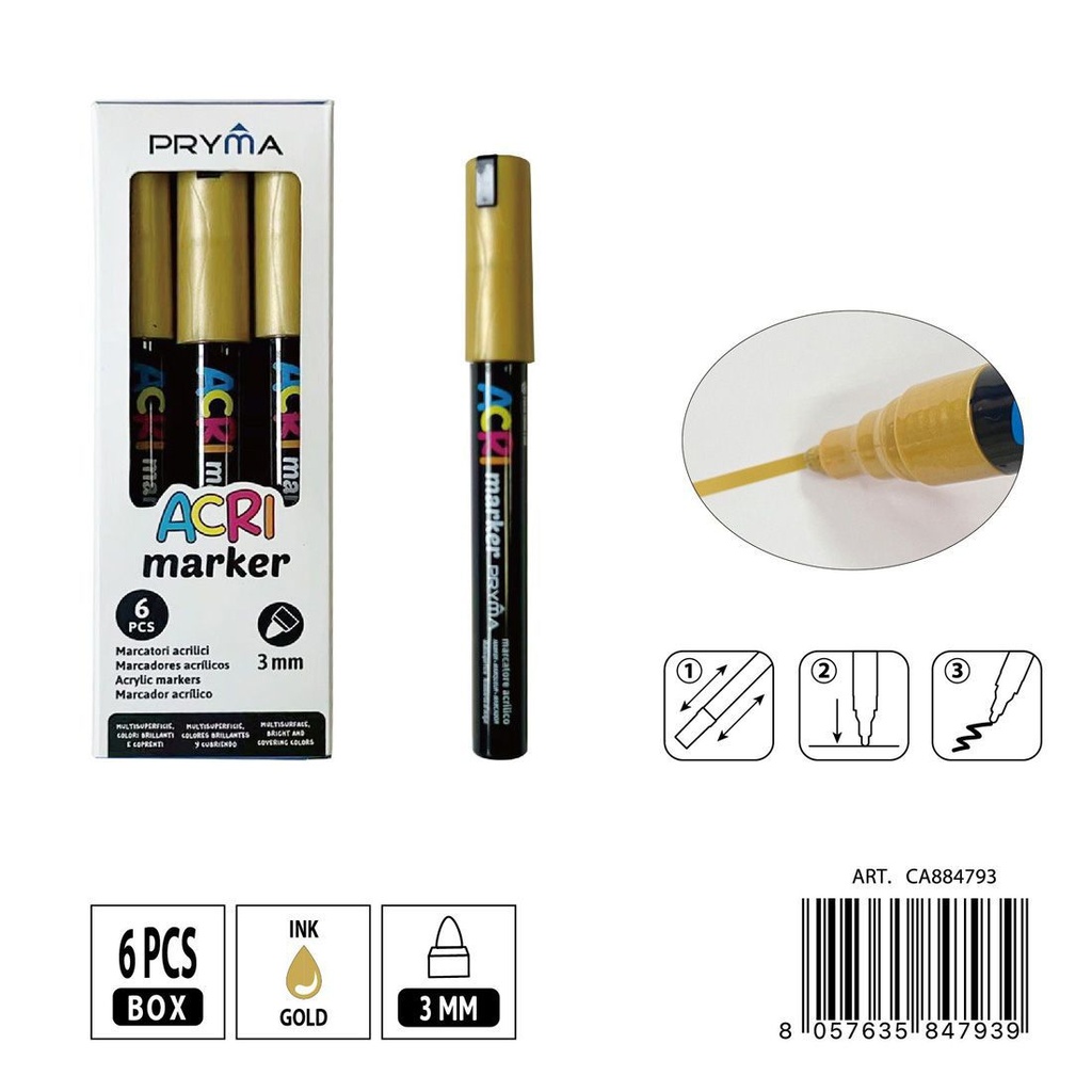 Rotulador acrílico PRYMA de 3 mm - Herramientas artísticas