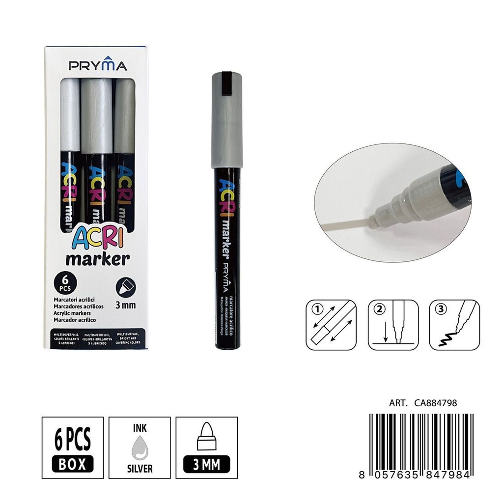 Rotulador acrílico PRYMA de 3 mm - Herramientas artísticas