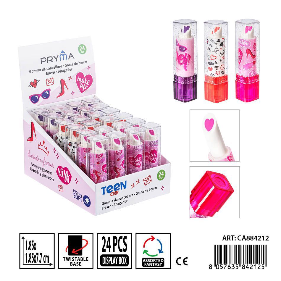 Goma de borrar PRYMA de 1.85x1.85x7.7 cm - Artículo de papelería escolar