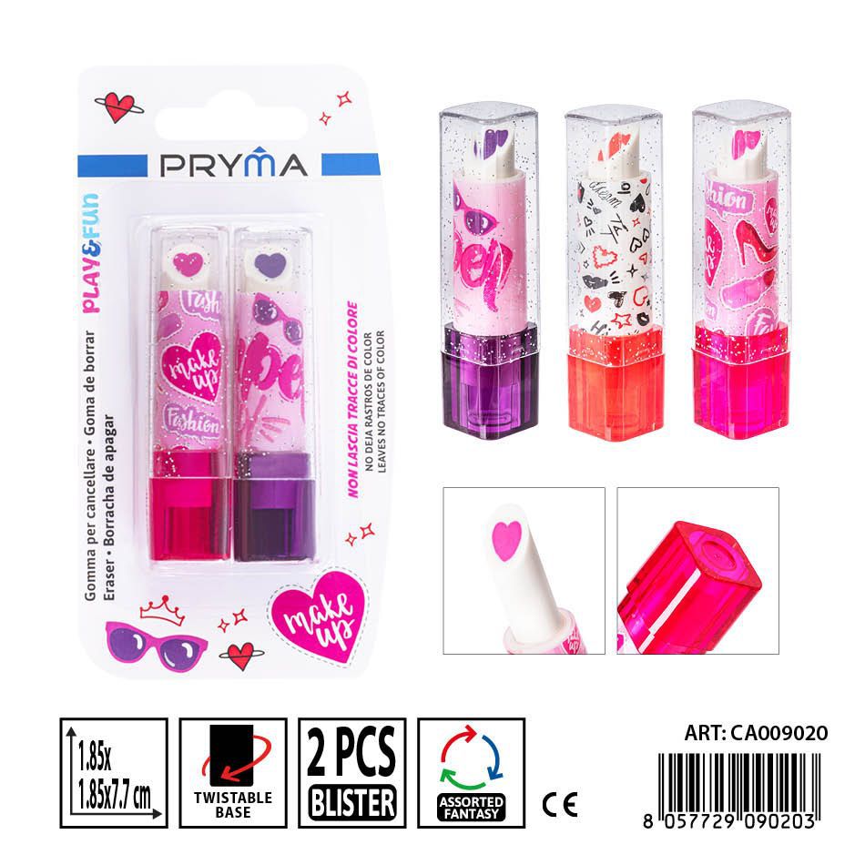 Goma de borrar PRYMA de 1.85x1.85x7.7 cm - Artículo de papelería escolar
