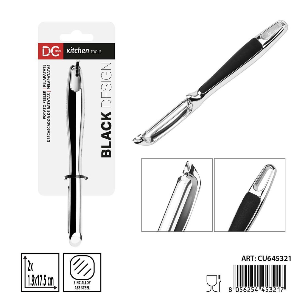 Pelador de patatas de zinc 2 x 1.9 x 17.5 cm - Herramienta de cocina