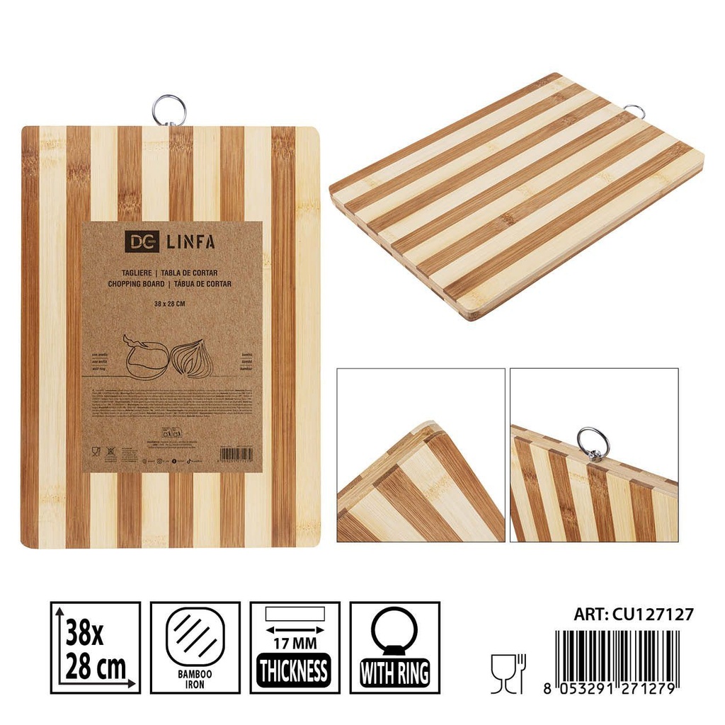 Tabla de cortar de bambú DC CASA 38x28cm - Accesorios de cocina