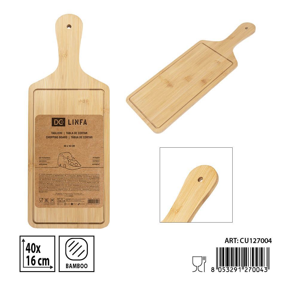 Bandeja de bambú para pizza DC CASA 40x16cm - Accesorios de cocina