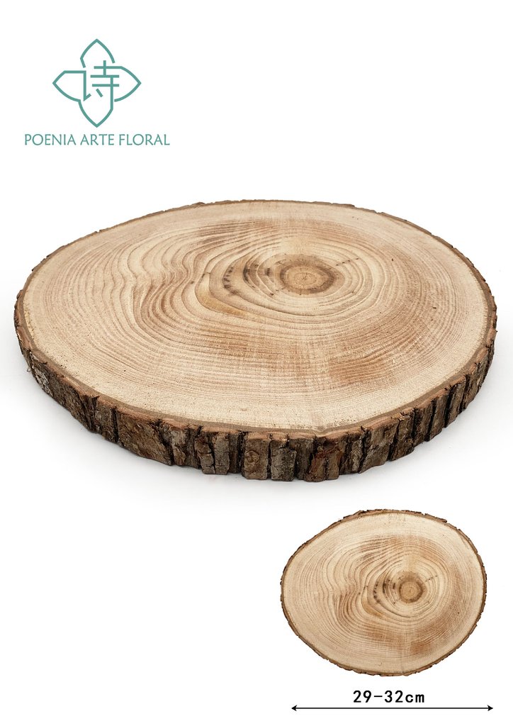 Disco de madera castaño 29-32cm - Decoración rústica