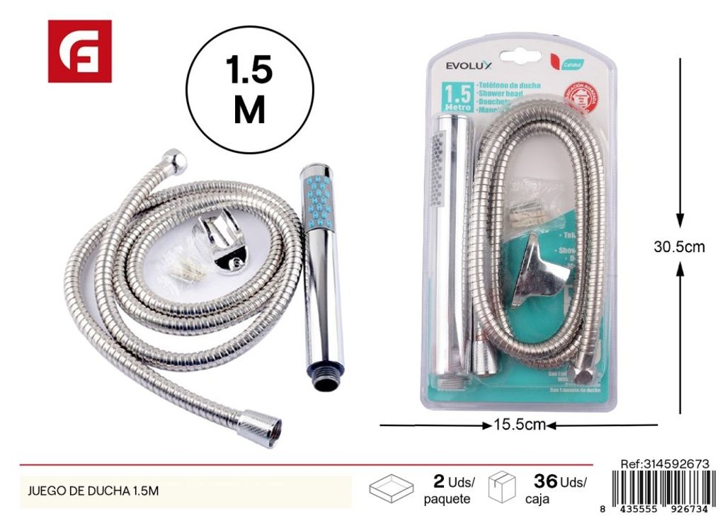 Juego de ducha 1.5 m - Set para baño