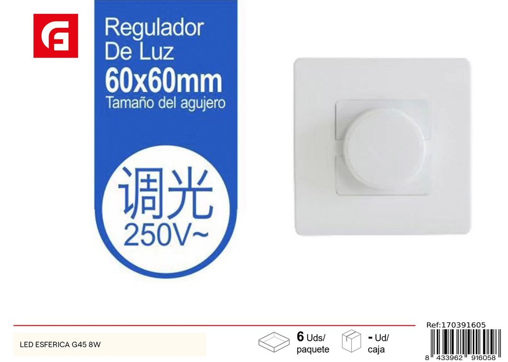 Bombilla LED esférica G45 8W - Electricidad y suministros eléctricos