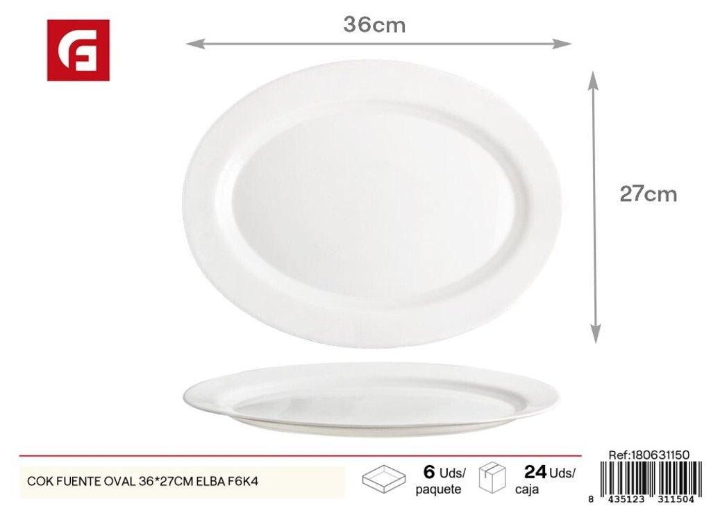  Fuente ovalada COK 36x27 cm serie Elba F6K4 - Vajilla cerámica 