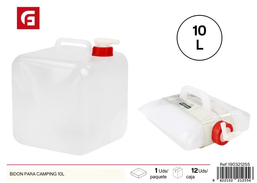 Bidón para camping de 10 litros - Plásticos de cocina y almacenamiento