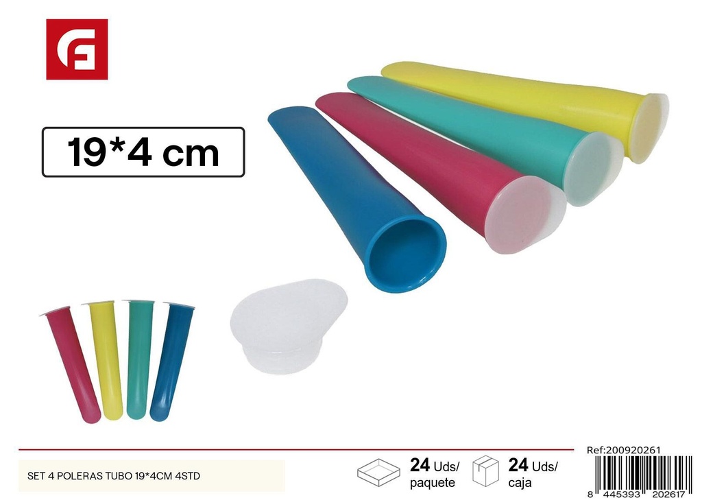 Set de 4 moldes para helados 19x4cm - Accesorios de cocina