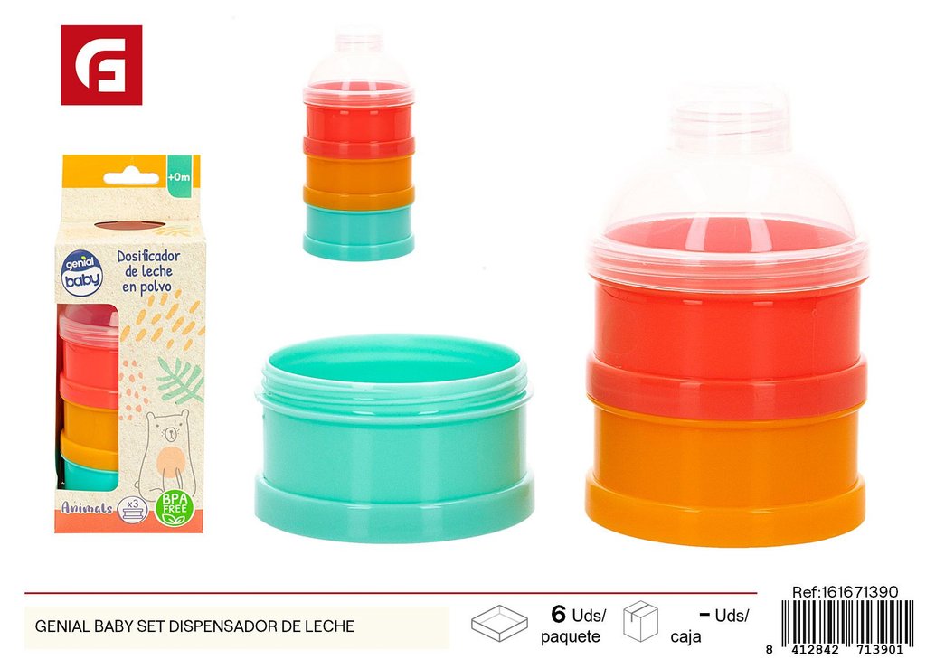 Genial Baby set dispensador de leche - Artículos para bebés 