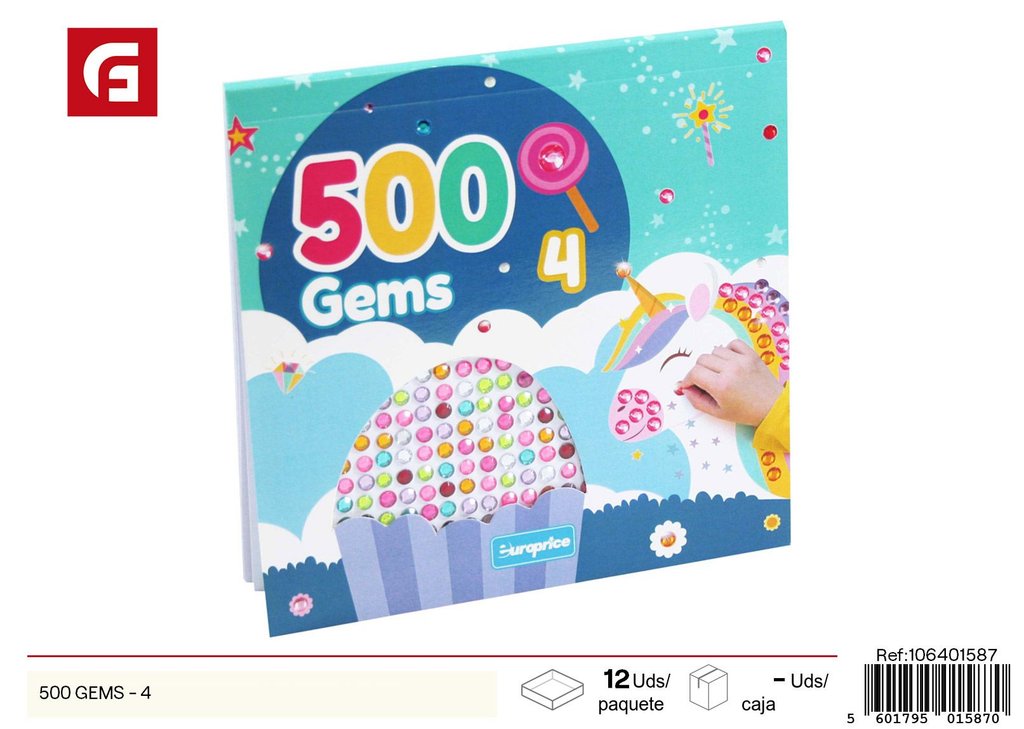 500 gemas adhesivas - Manualidades y actividades creativas