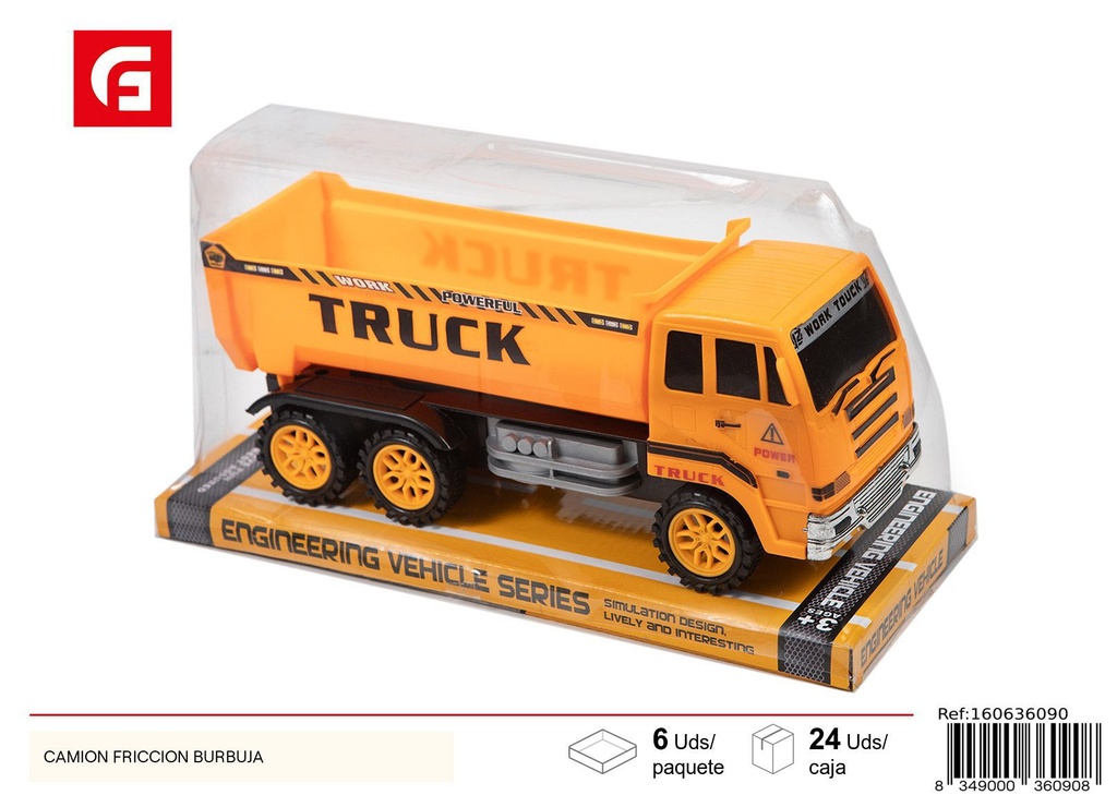 Camión de fricción burbuja - Juguete para niños y autos a control