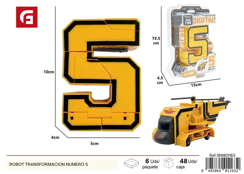 Robot transformación número 5 - Juguetes transformables y diversión