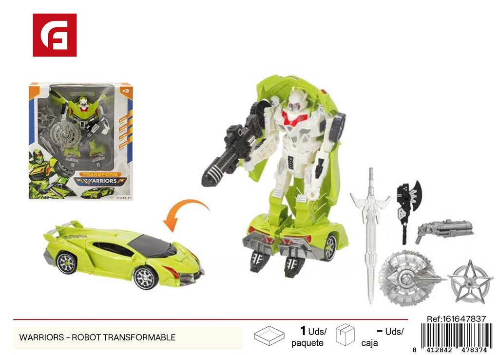WARRIORS - Robot transformable - Juguete emocionante para aprender