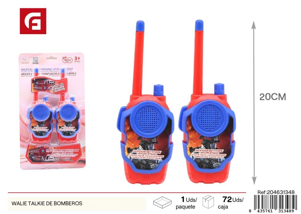 Walkie talkie de bomberos - Juguete de comunicación para niños
