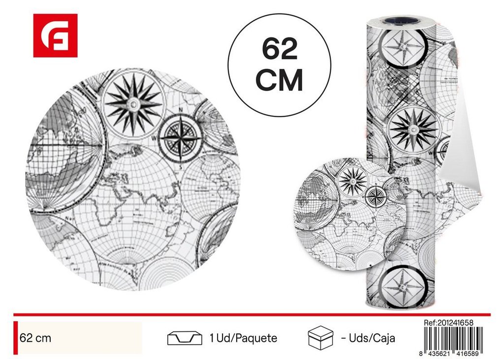 Papel regalo decorado 62 cm - Papel para regalos
