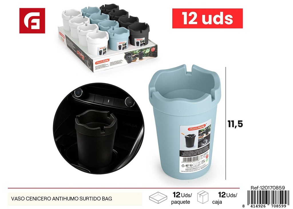 Vaso cenicero antihumo surtido bag - Accesorios para fumar y ceniceros