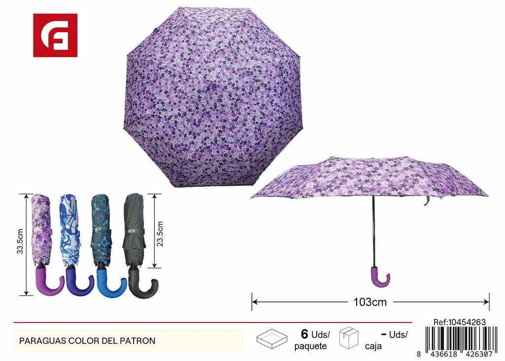 Paraguas colorido con patrón - Artículos de lluvia